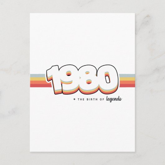 1980 Die Geburt von Legenden Postkarte (Vorderseite)