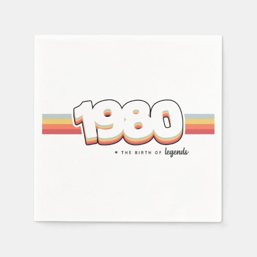 1980 Die Geburt von Legenden Serviette (Vorderseite)