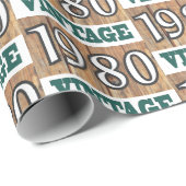 1980 geboren geschenkpapier (Rolleneckpunkt)