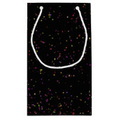 1980 Geburtstag Trivia auf Black Small Gift Bag Kleine Geschenktüte (Rückseite)