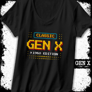 1980 Gen X Classic Retro Gamer Gaming Geburtstag T-Shirt