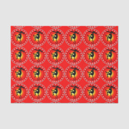 1980 Jahr des Affen Seidenpapier