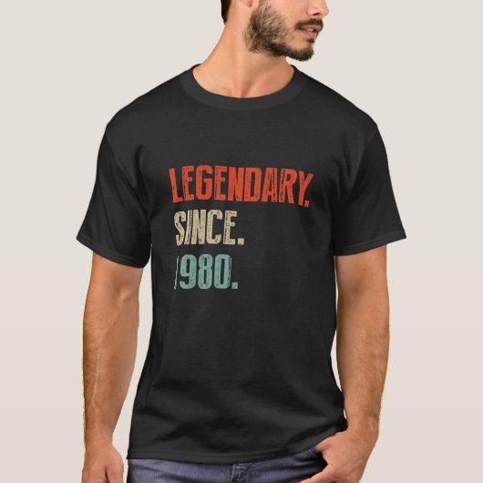 1980 Klassiker Legendär seit 1980 T-Shirt (Vorderseite)