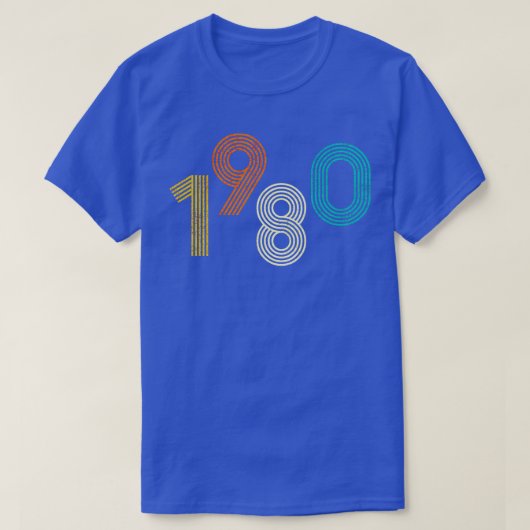 1980 Retro-Geburtstag Vintag T-Shirt (Design vorne)