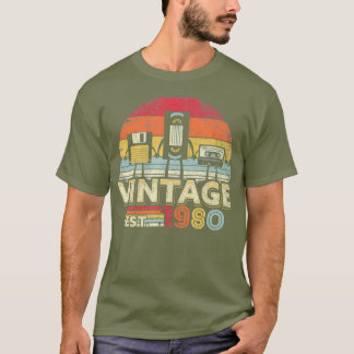 1980 Shirt Vintag 40. Geburtstagsgeschenk Funny Te