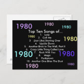1980 Songs Postkarte (Vorne/Hinten)