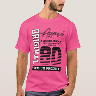 1980 Vintage Geburtstag Vintage Geschenk Retro Fam T-Shirt