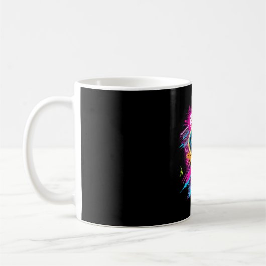 1980er Bigfoot Sasquatch Playing Pickleball Kaffeetasse (Links)