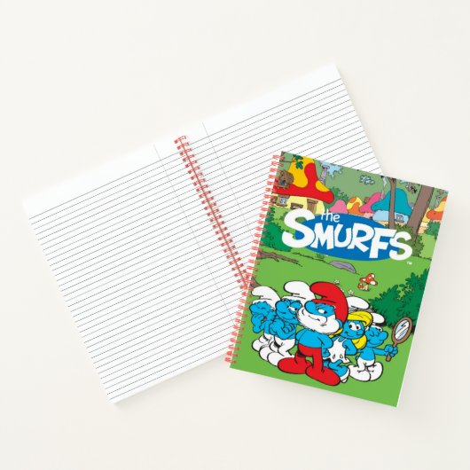1980er Classic Cartoon Smurf Spiral Notebook 8.5x1 Notizblock (Innenseite)