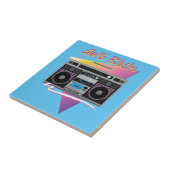 1980er Ghettoblaster Boombox Fliese (Seite)