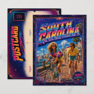 1980er Jahre South Carolina Postkarte 80er Retro