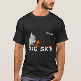 1980er Jahre Stil Big Sky Mt Long Sleeve Ski Shirt