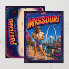 1980er Missouri Postkarte 80er Retro