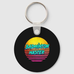 1980er Retro Badminton Meister Schlüsselanhänger