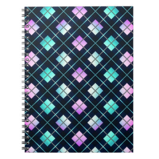 1980er Retro Style Sci-Fi Schwarz, Blau & Pink Arg Notizblock