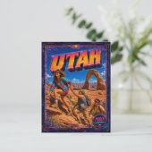 1980er Utah Postkarte 80er Retro (Stehend Vorderseite)