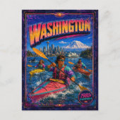 1980er Washington Postkarte 80er Retro (Vorderseite)