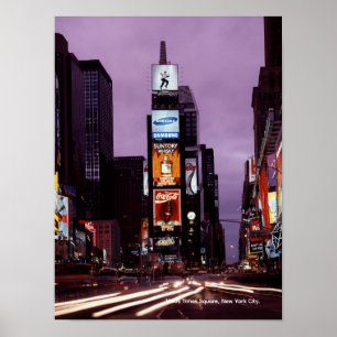 1980er Zeitrafferfoto, Times Square New York City Poster
