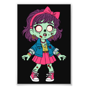 1980er Zombie Mädchen Fotodruck