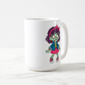 1980er Zombie Mädchen Kaffeetasse (VorderseiteRechts)