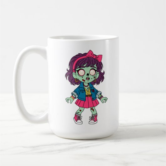 1980er Zombie Mädchen Kaffeetasse (Links)
