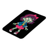 1980er Zombie Mädchen Magnet (Linke Seite)