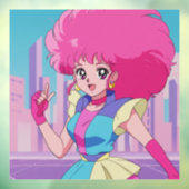 1980s anime-style characters fensteraufkleber (Blatt 3)