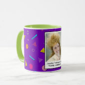 1980s Birthday Insert Your Face Big Hair Tasse (Vorderseite Links)