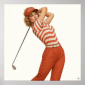 1980's Golf Fashion - Art Print Poster (Vorne)