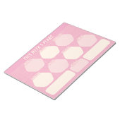 1980s Pink Hand Drawn Grid Planner Weekly Notizblock (angewinkelt)