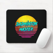 1980s Retro Badminton Master  Mousepad (Mit Mouse)