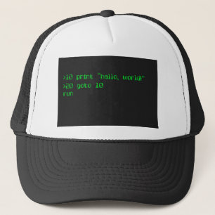 1980's style computer programmieren "Hello Worl Truckerkappe