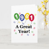 1981 A Great Year Birthday Karte (Gelbe Blume)