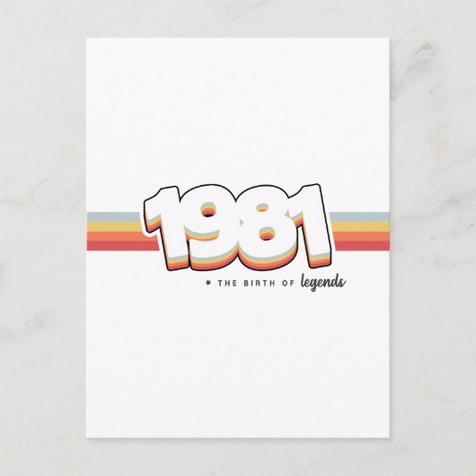 1981 Die Geburt von Legenden Postkarte (Vorderseite)