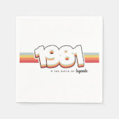 1981 Die Geburt von Legenden Serviette (Vorderseite)