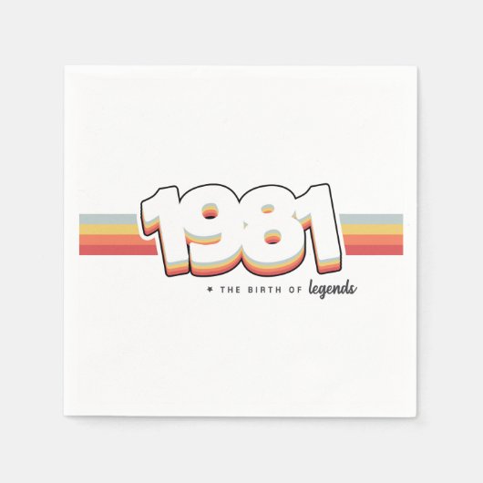 1981 Die Geburt von Legenden Serviette (Vorderseite)
