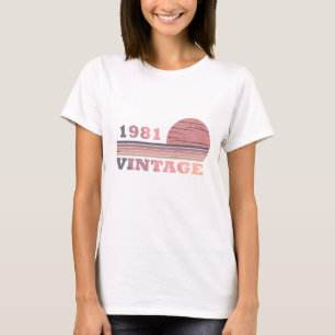 1981 geboren elegantes modernes vintage Geburtstag T-Shirt