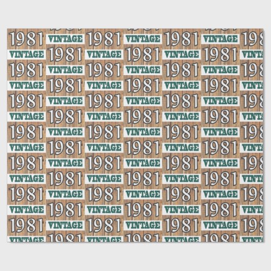 1981 geboren geschenkpapier (Flach)