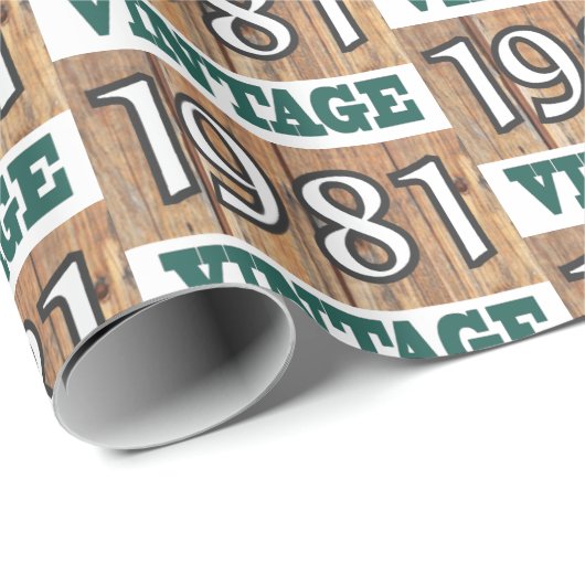 1981 geboren geschenkpapier (Rolleneckpunkt)