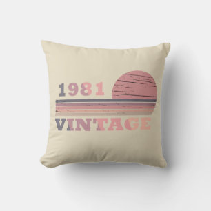 1981 geboren modernes elegantes vintage Geburtstag Kissen