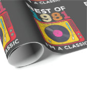 1981 Geborene Vintage 40. GeburtstagVinyls Classic Geschenkpapier (Rolleneckpunkt)