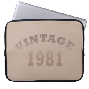 1981 Geborenes elegantes modernes Vintage-Geburtst Laptopschutzhülle