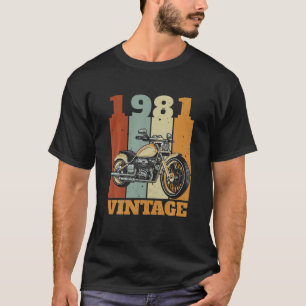 1981 Geborenes Vintages Motorrad-Geschenk Biker Mo T-Shirt