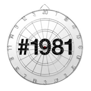 1981 Hashtag 44 Geburtstag Jahrestag Dartscheibe