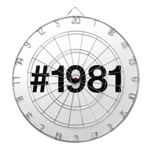 1981 Hashtag 44 Geburtstag Jahrestag Dartscheibe (vorne)