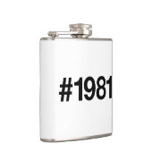 1981 Hashtag 44 Geburtstag Jahrestag Flachmann (Rechts)