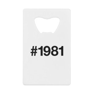 1981 Hashtag 44 Geburtstag Jahrestag Geldbeutel Flaschenöffner