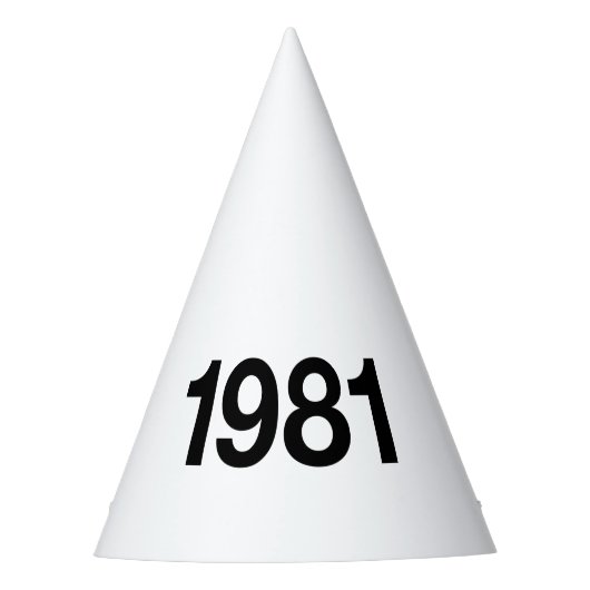 1981 Hashtag 44 Geburtstag Jahrestag Partyhütchen (Vorderseite)