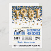 1981 High School Uni Wiedersehen Einladung (Vorne/Hinten)