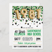 1981 High School Uni Wiedersehen Einladung (Vorne/Hinten)